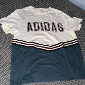 Adidas womens oversized v neck